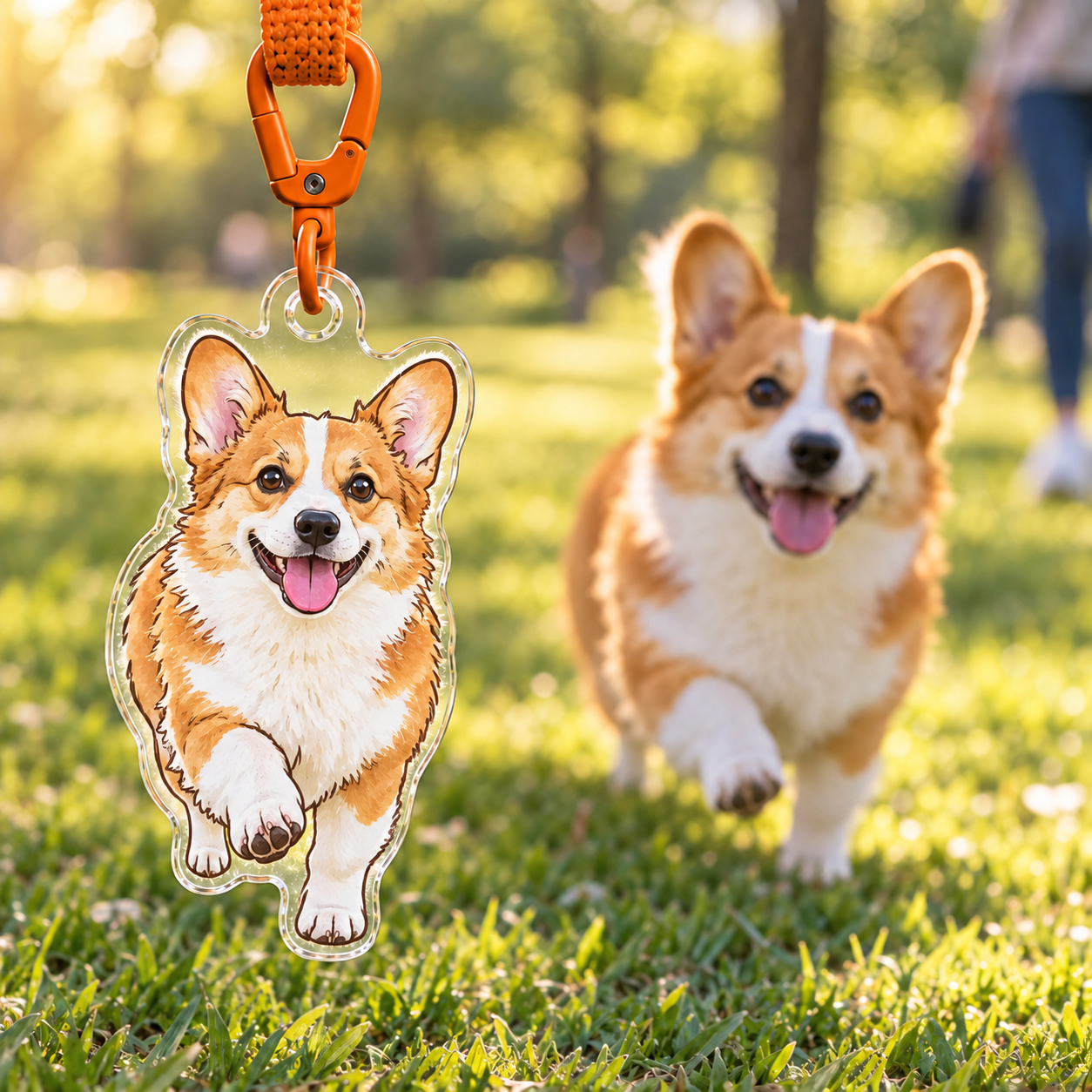 Marker illustration pet keychain